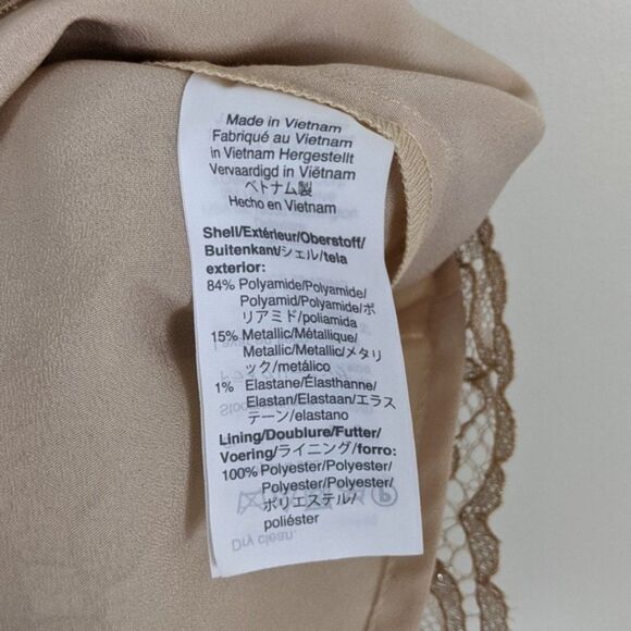 J. Crew Lace Metallic Beige Halter Top XXS - Picture 5 of 8